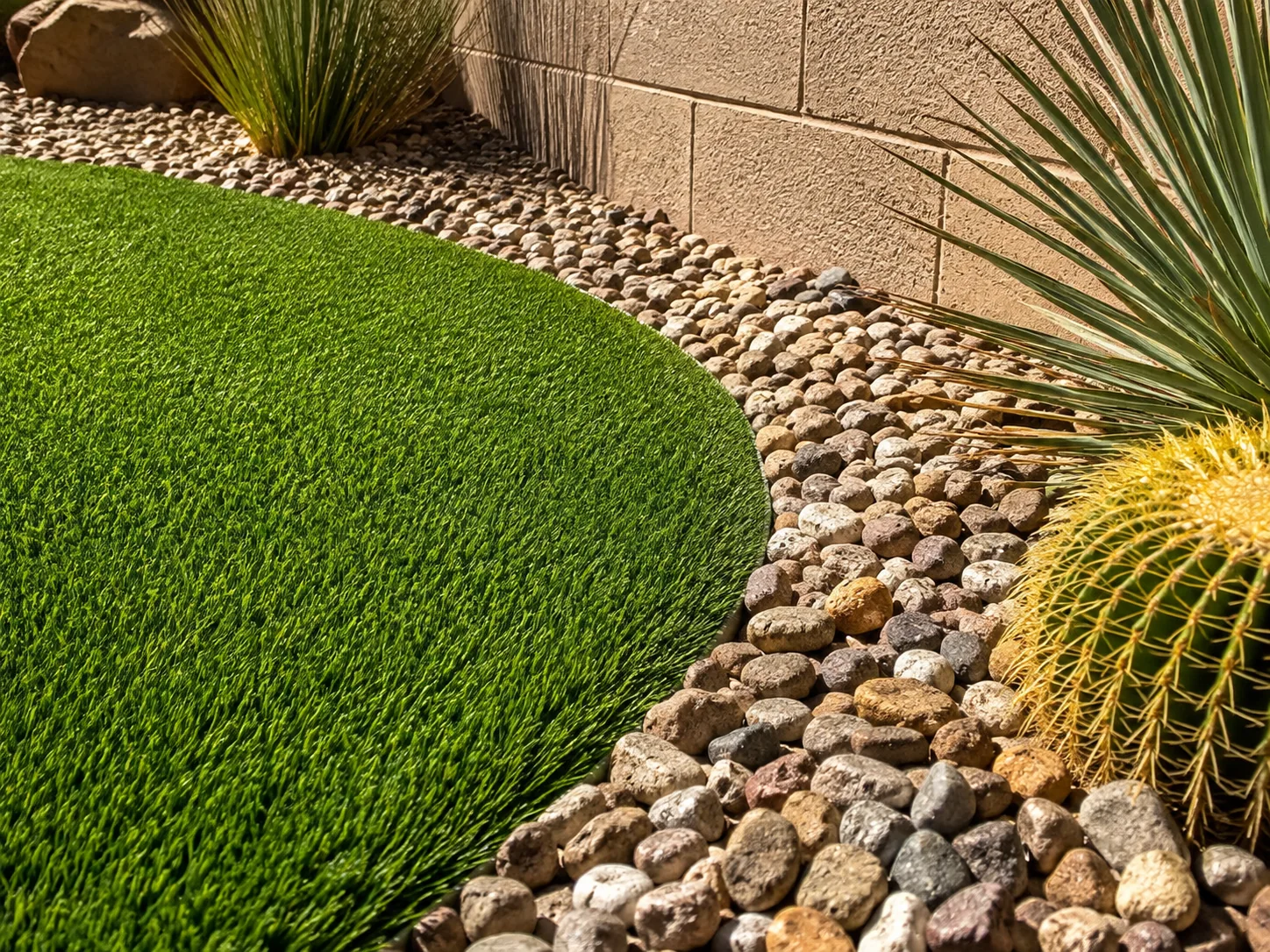 Artificial turf installation detail