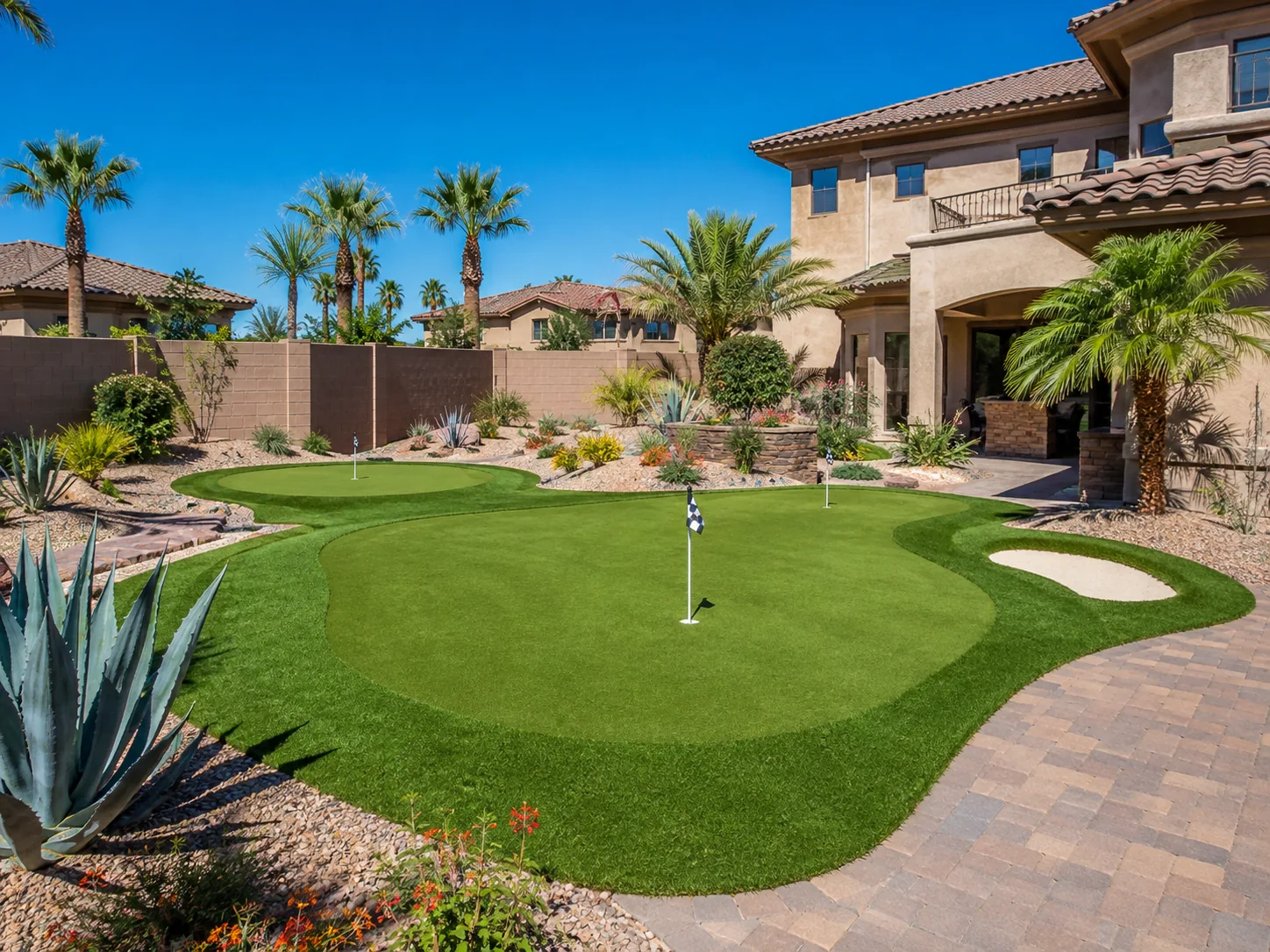 Backyard putting green Scottsdale AZ