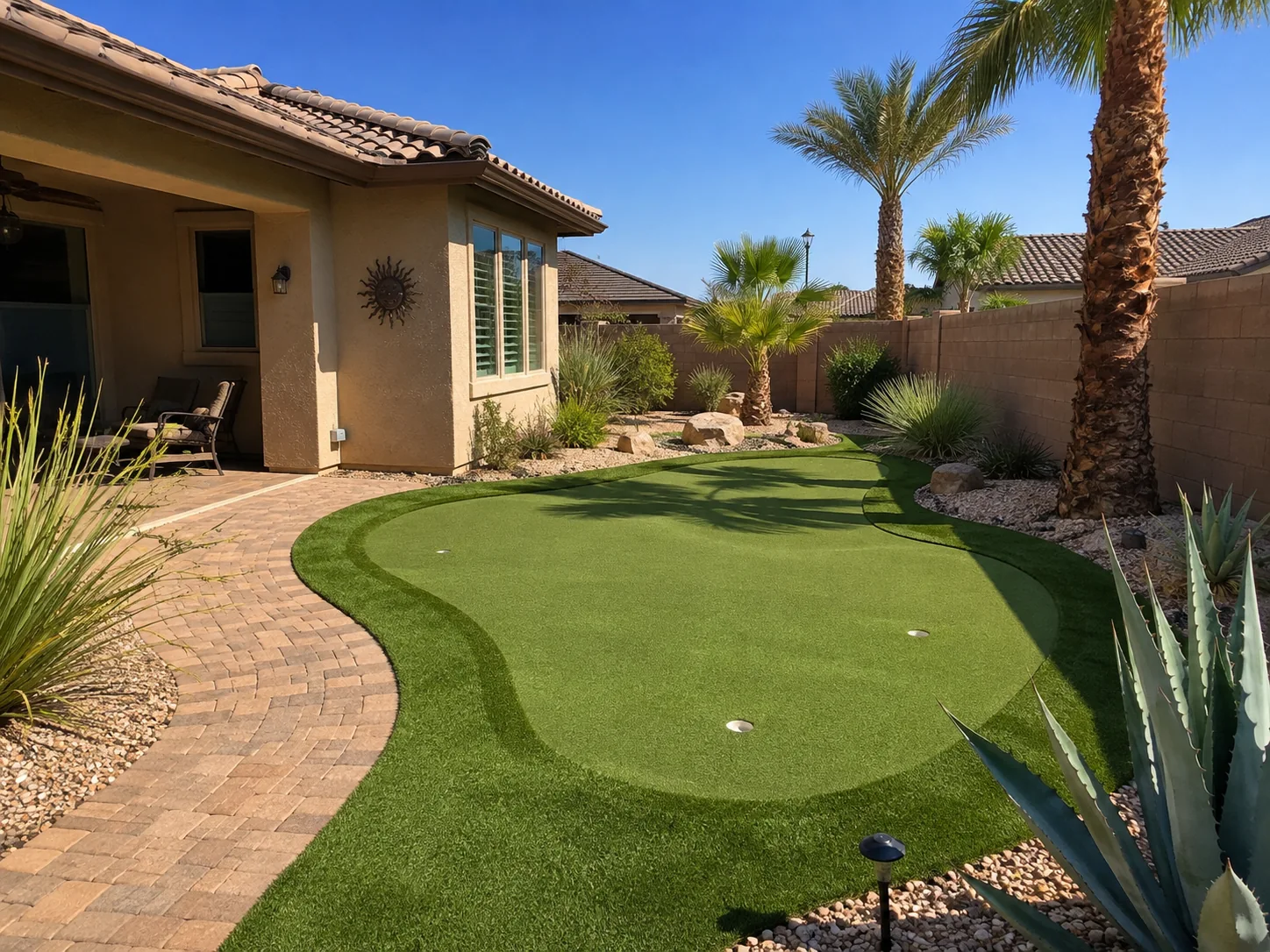 Backyard putting green Scottsdale AZ