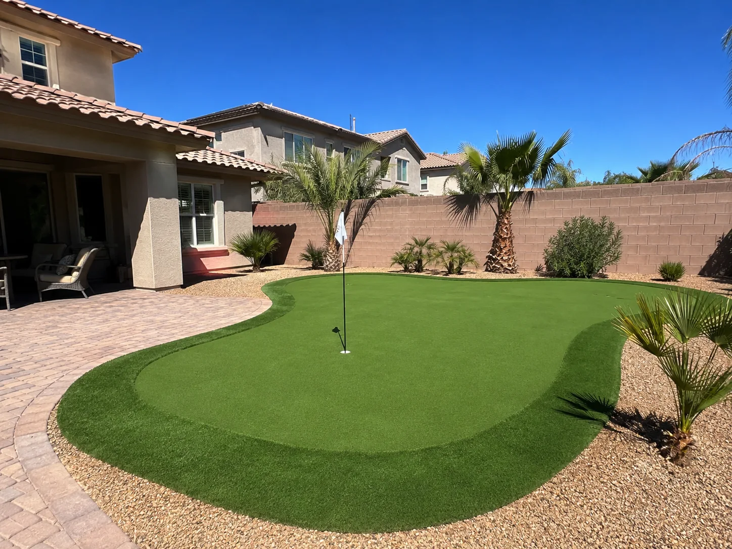 Backyard putting green Scottsdale AZ