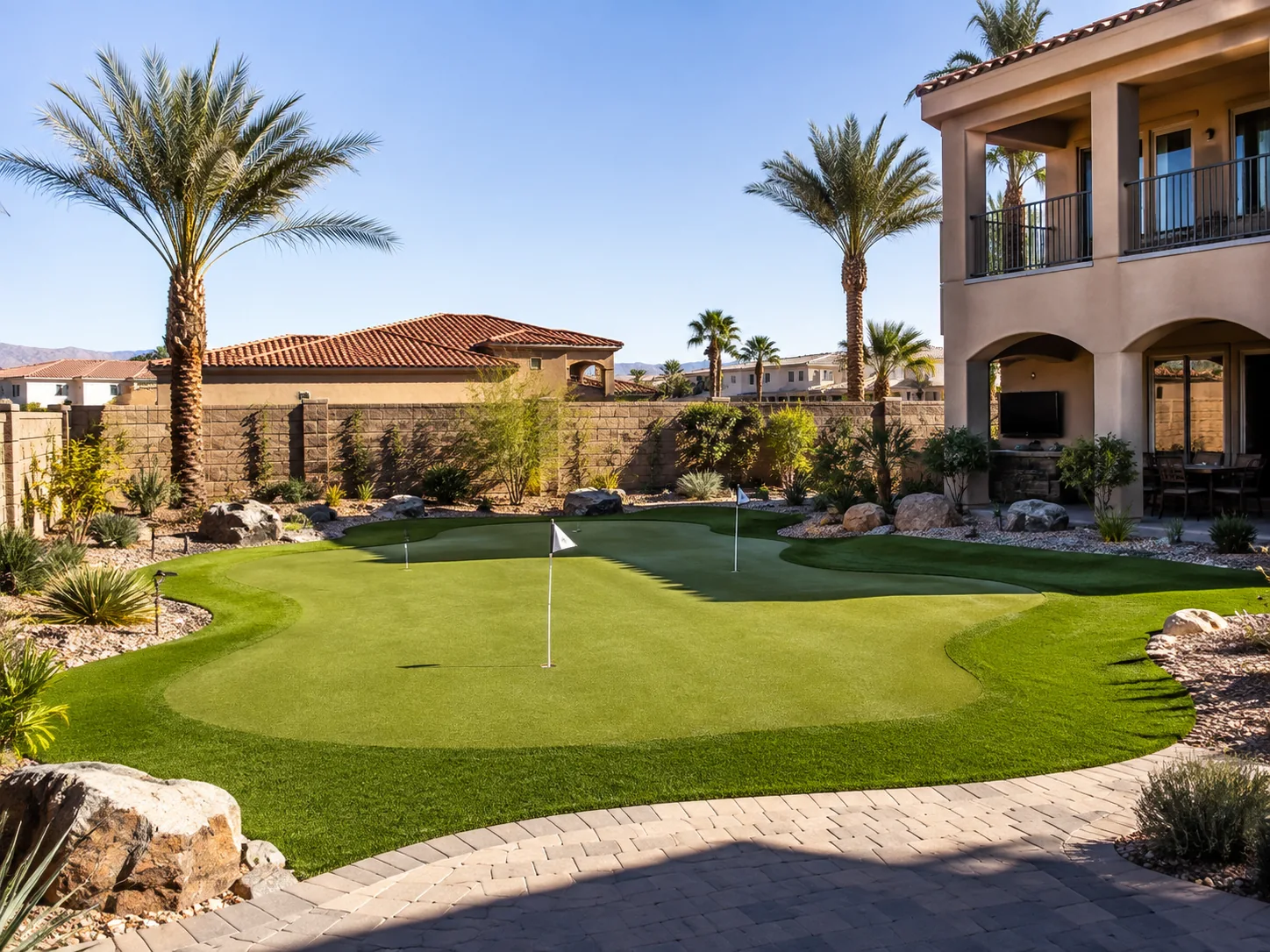 Backyard putting green Scottsdale AZ
