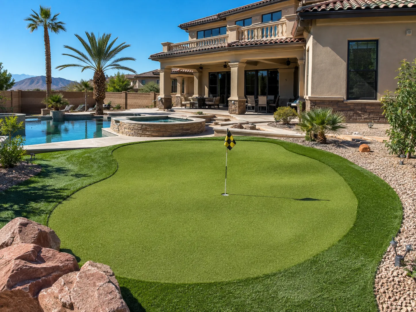 Backyard putting green Scottsdale AZ