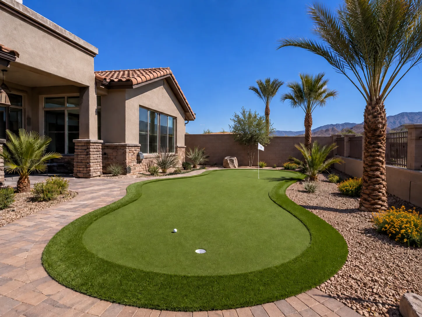 Backyard putting green Scottsdale AZ