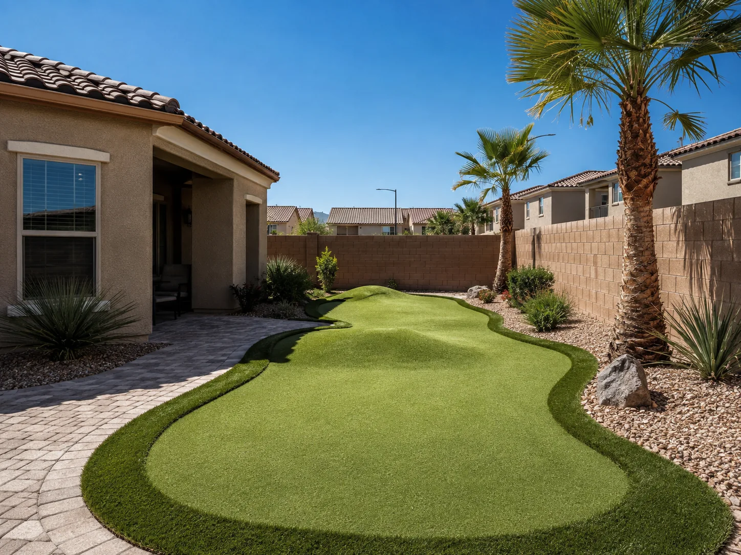 Backyard putting green Scottsdale AZ