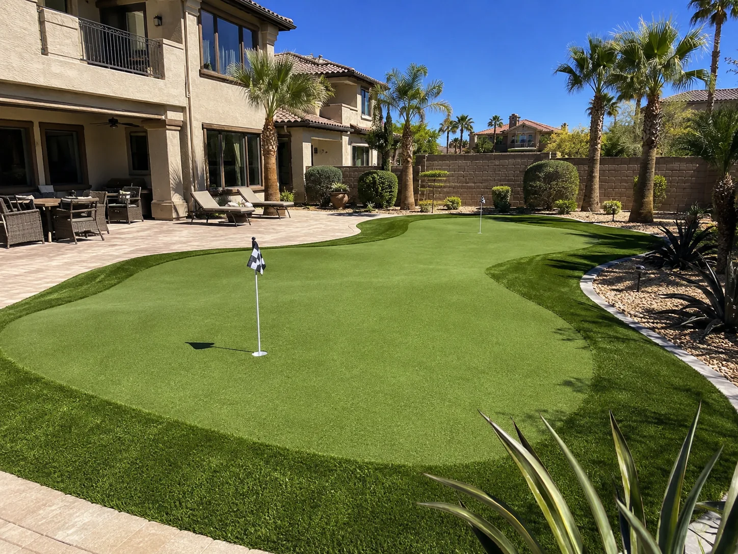 Backyard putting green Scottsdale AZ