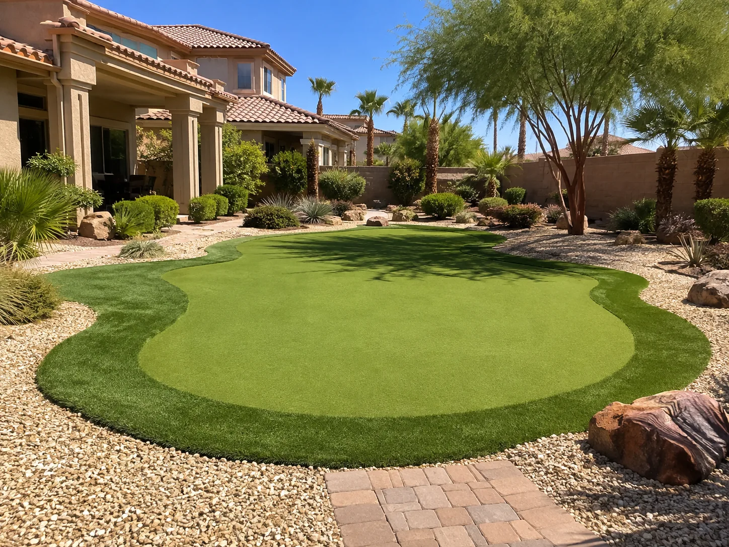 Backyard putting green Scottsdale AZ