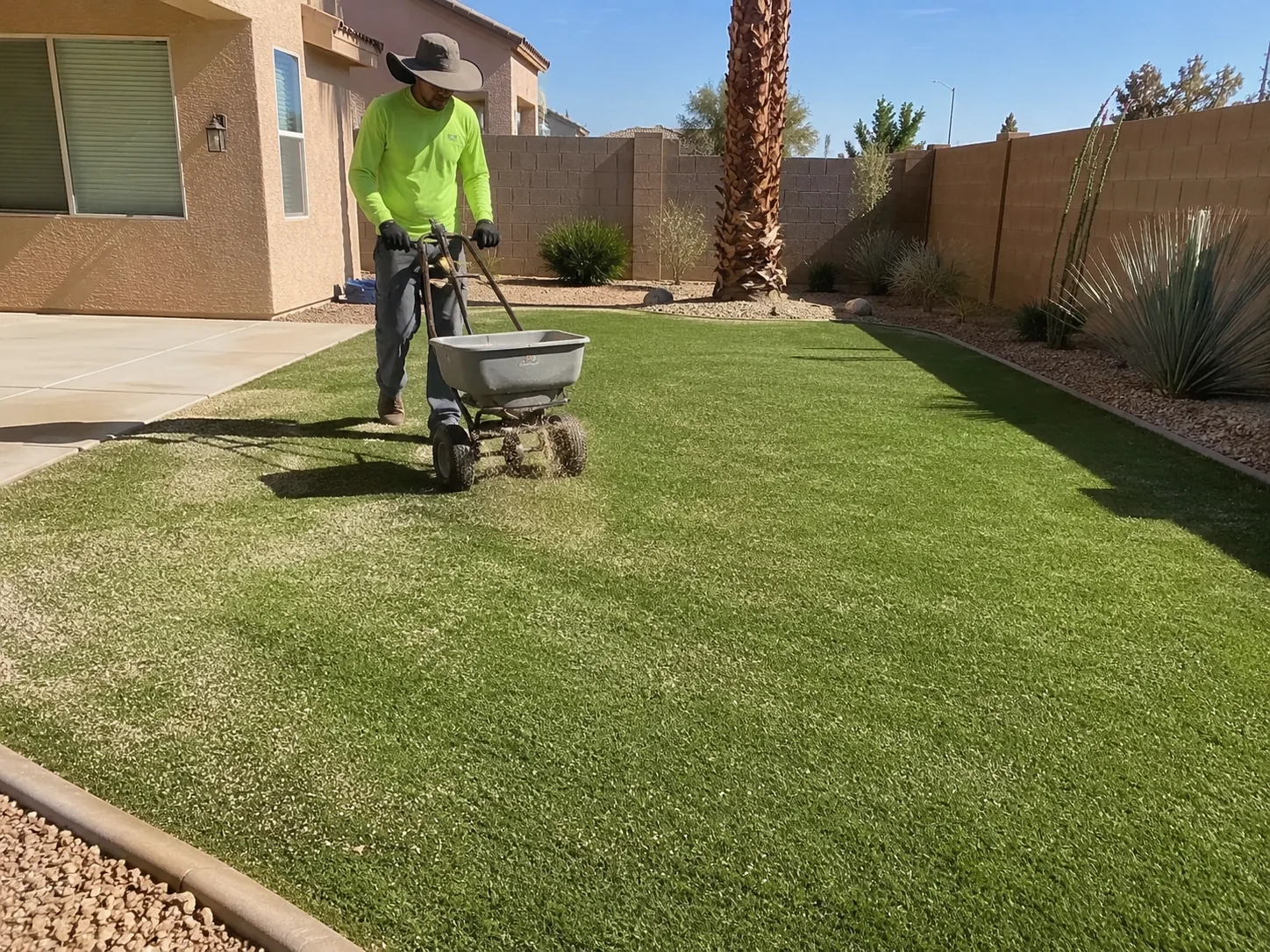 Artificial turf installation detail