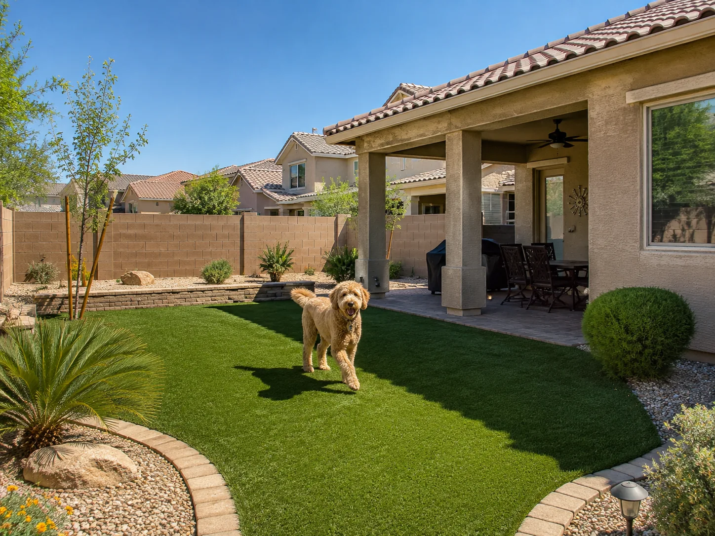 Pet turf dog run Scottsdale AZ