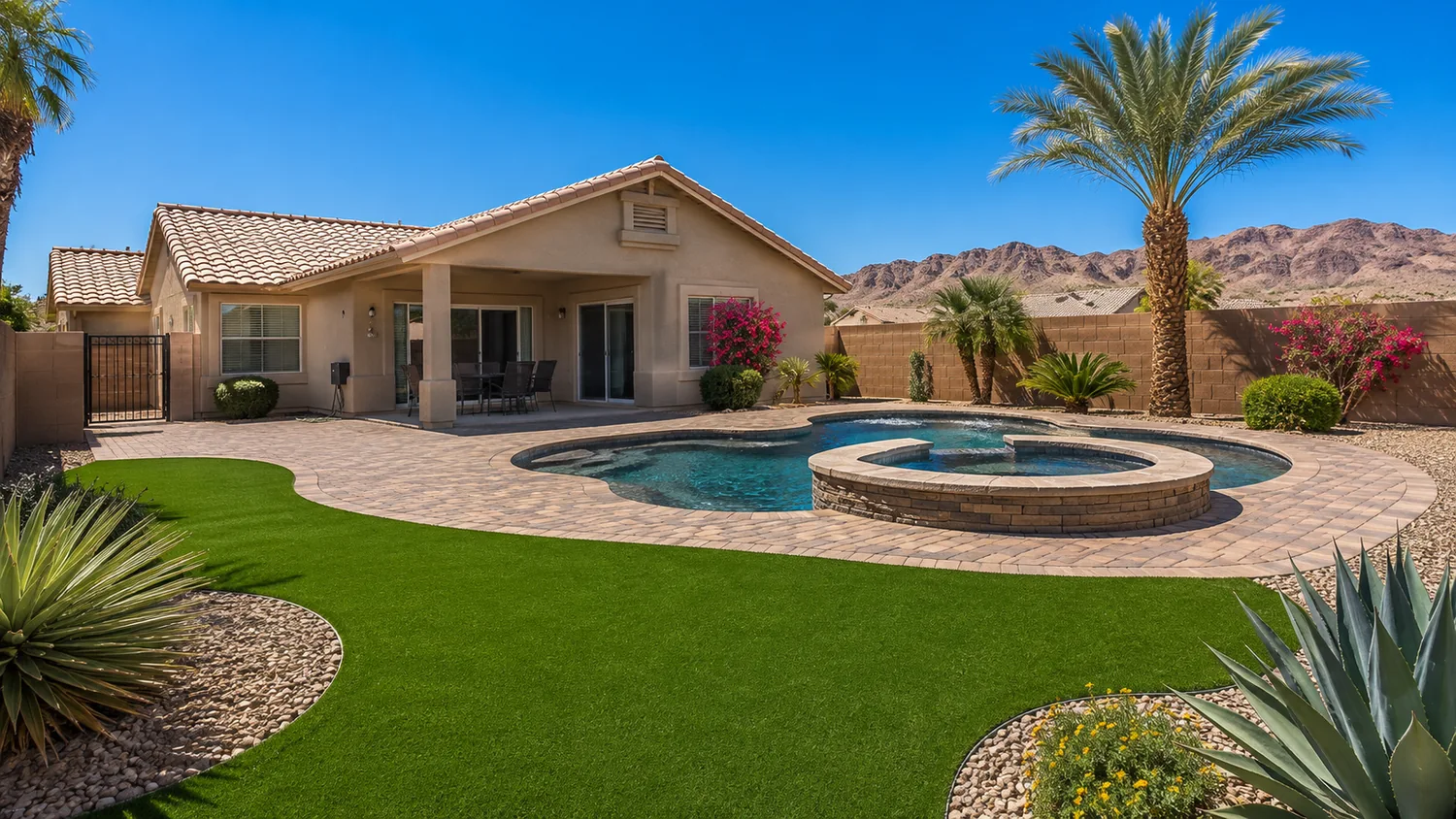 Artificial turf around pool Scottsdale AZ