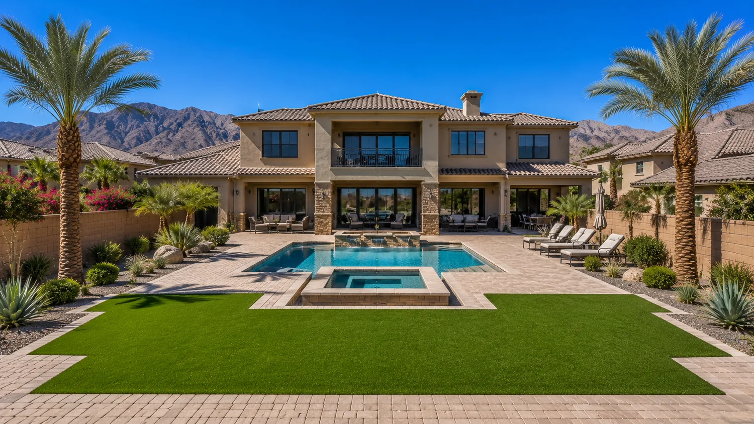 Artificial turf around pool Scottsdale AZ