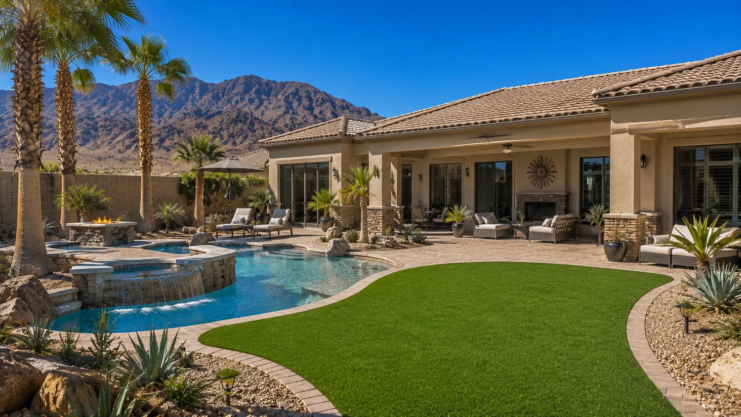 Artificial turf around pool Scottsdale AZ