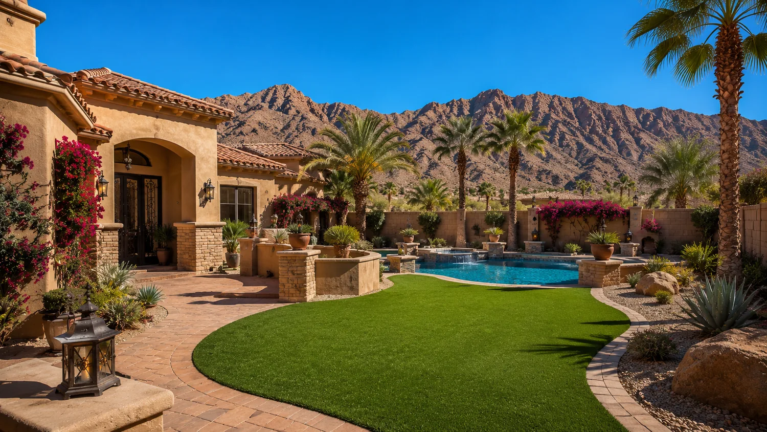 Artificial turf around pool Scottsdale AZ